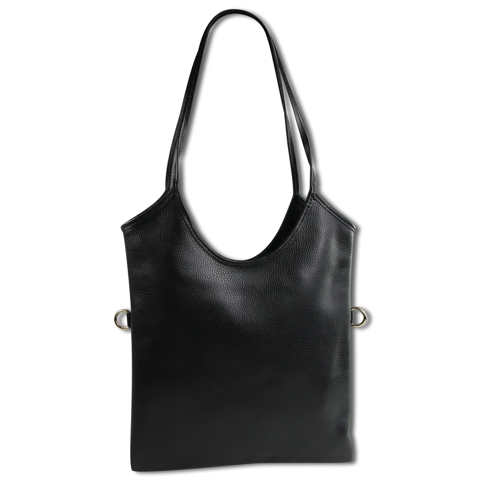 Toscanto Damen Umhängetasche Leder Tasche schwarz OTTM112US