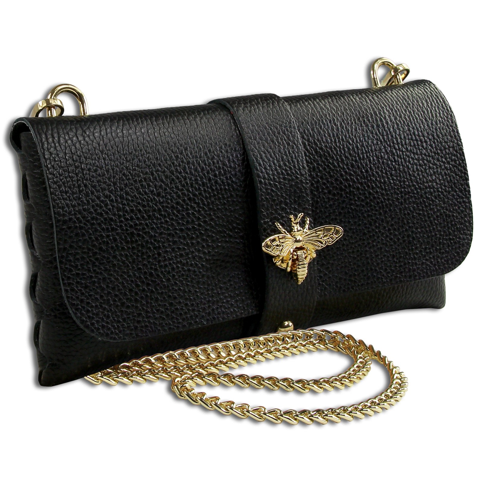 Toscanto Damen Clutch Leder Tasche schwarz OTTM803SS