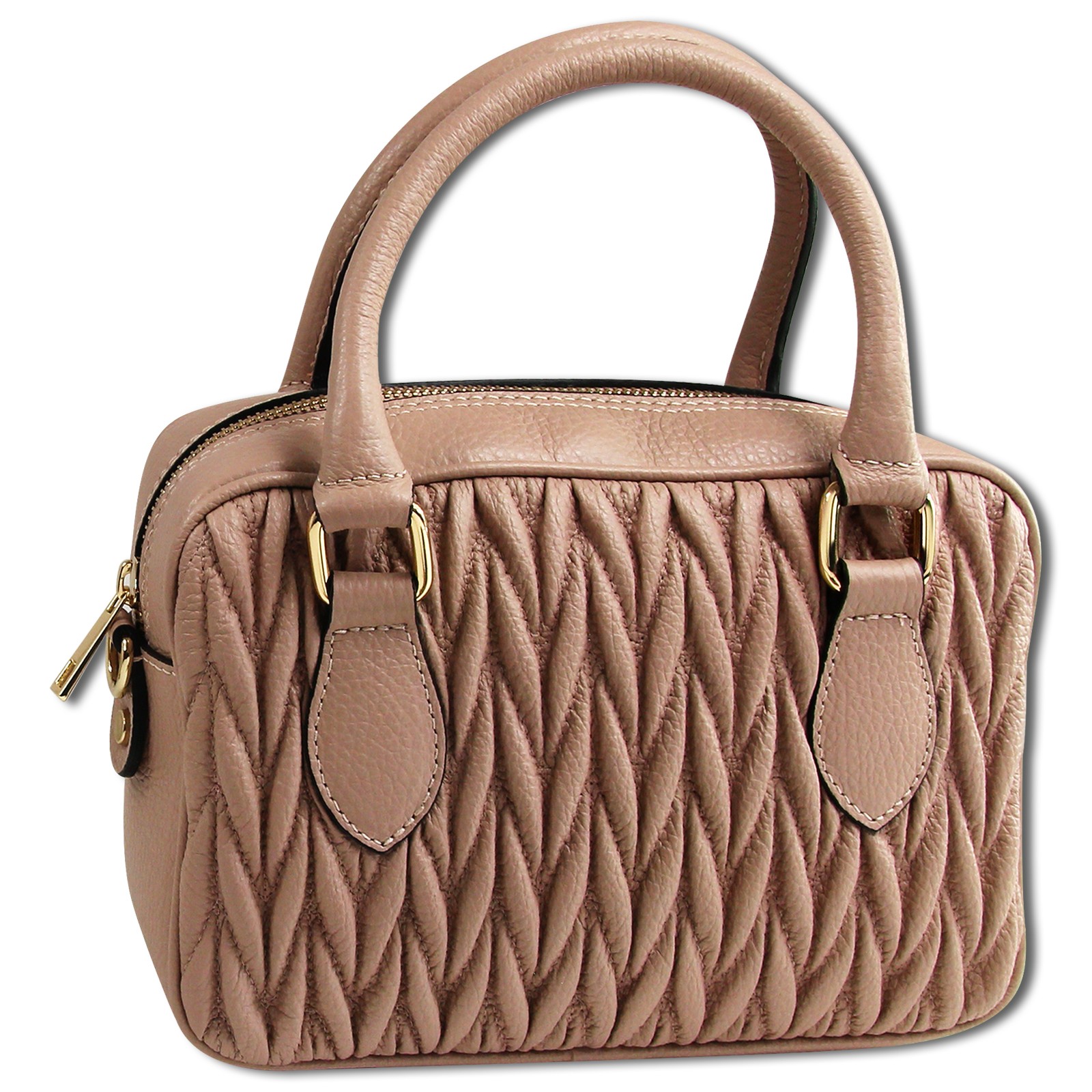 Toscanto Damen Handtasche Schultertasche Leder Tasche altrosa OTTM815SA