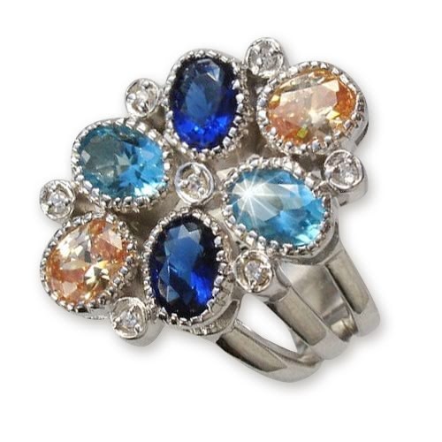SilberDream Sterling Silber Ring 925 Multicolor Gr.17 RX2027