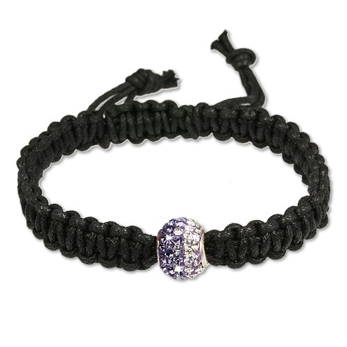 SilberDream Shamballa Armband Kugel violett Zirkonia 925 Silber SDA034V