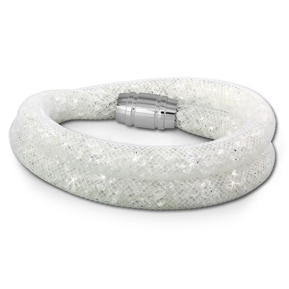 SilberDream Glitzerarmband Minikristalle weiß Doppelarmband Damen SDA051W9