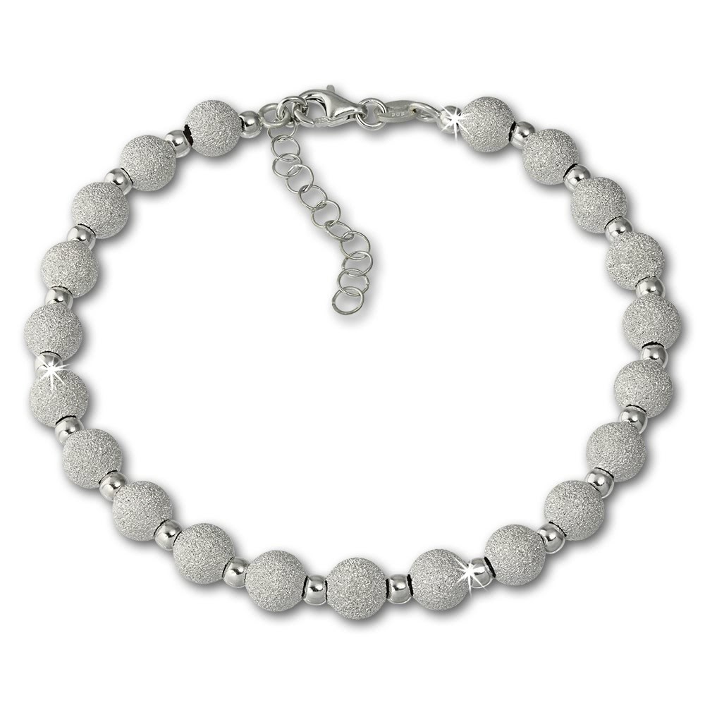 SilberDream Armband Kugeln diamantiert 925 Sterling Silber Damen 19cm SDA2079J