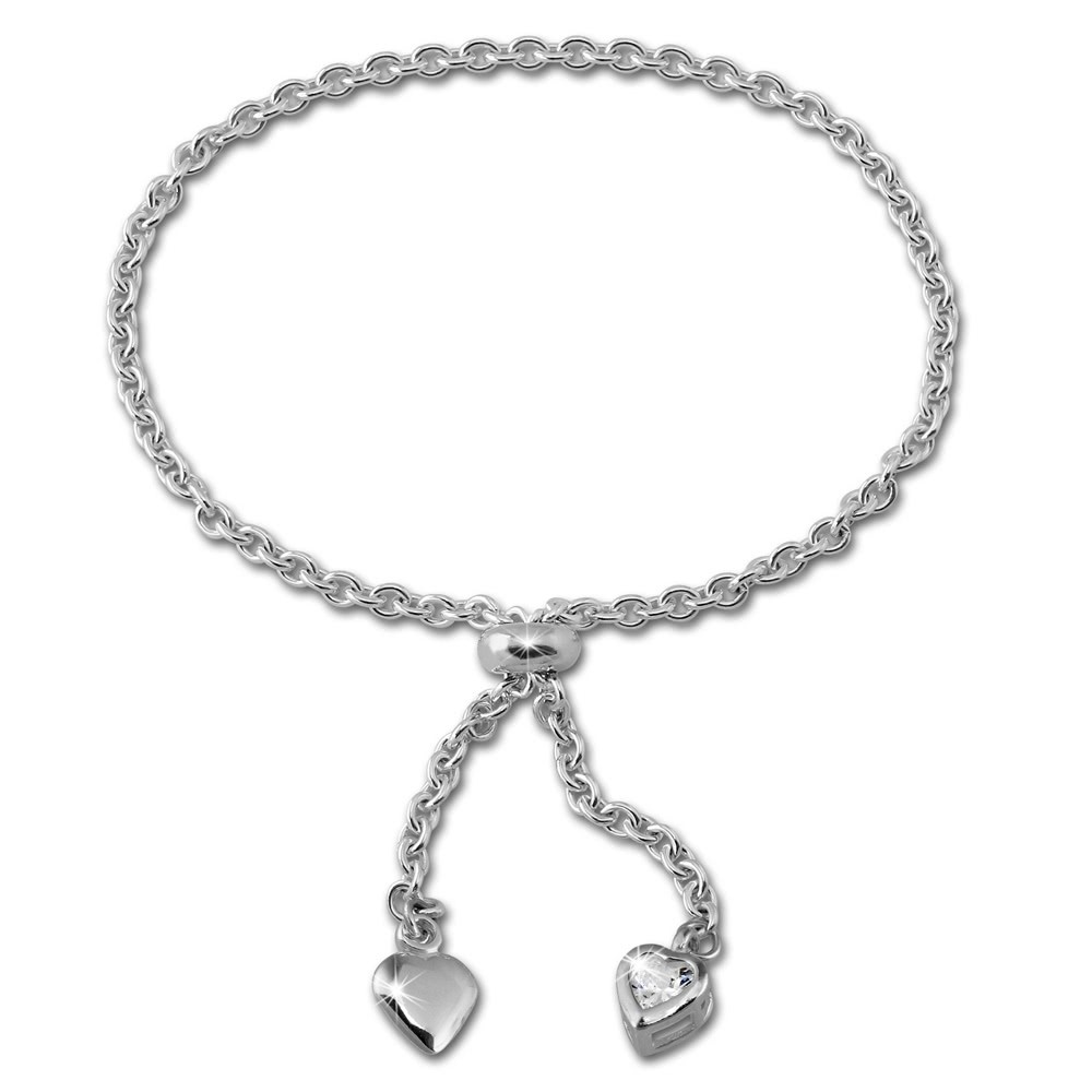 SilberDream Armband Herz Zirkonia weiß 925er Sterling Silber Damen SDA2235J