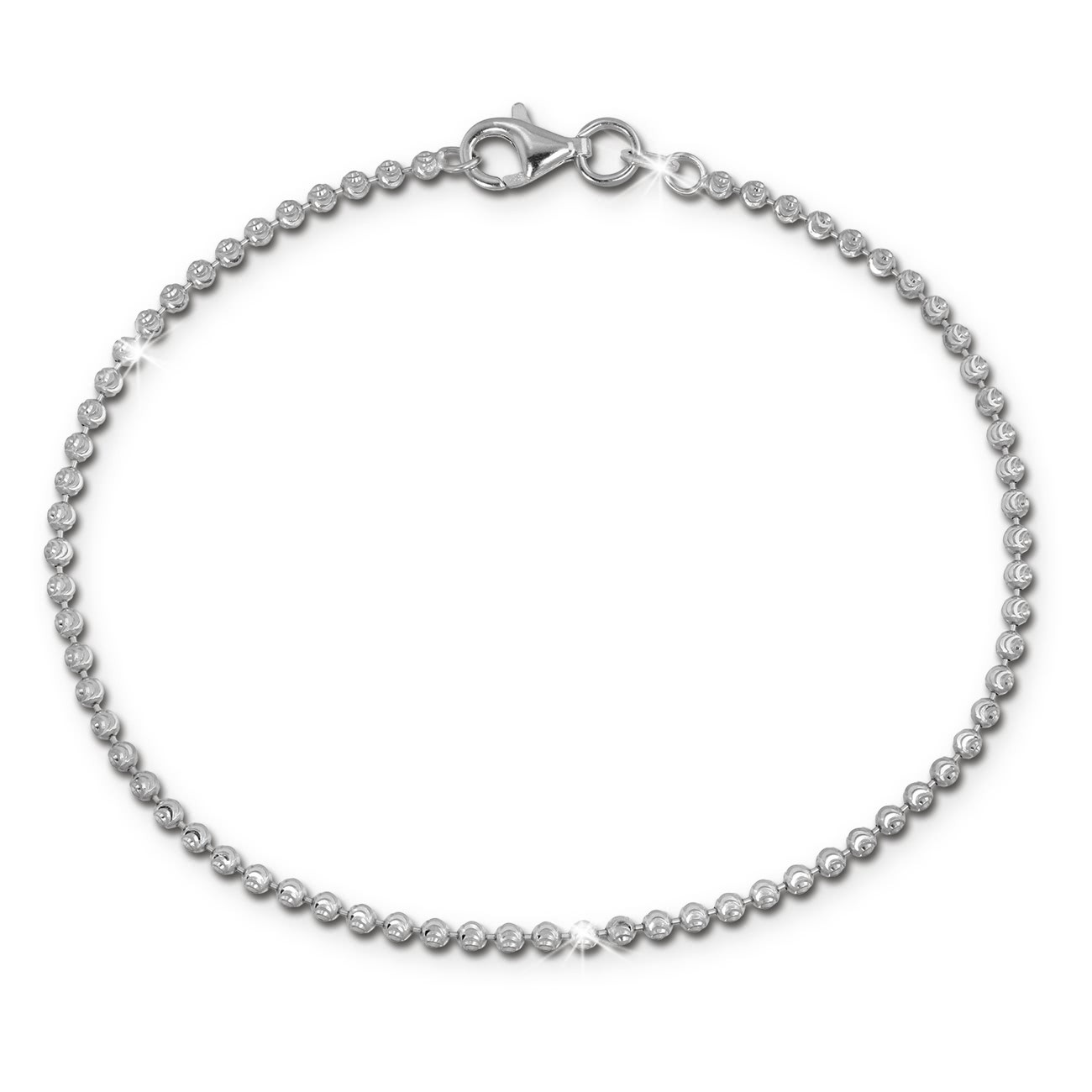 SilberDream Damen Armband Kugel diamantiert 19cm 925 Sterling Silber SDA2549J