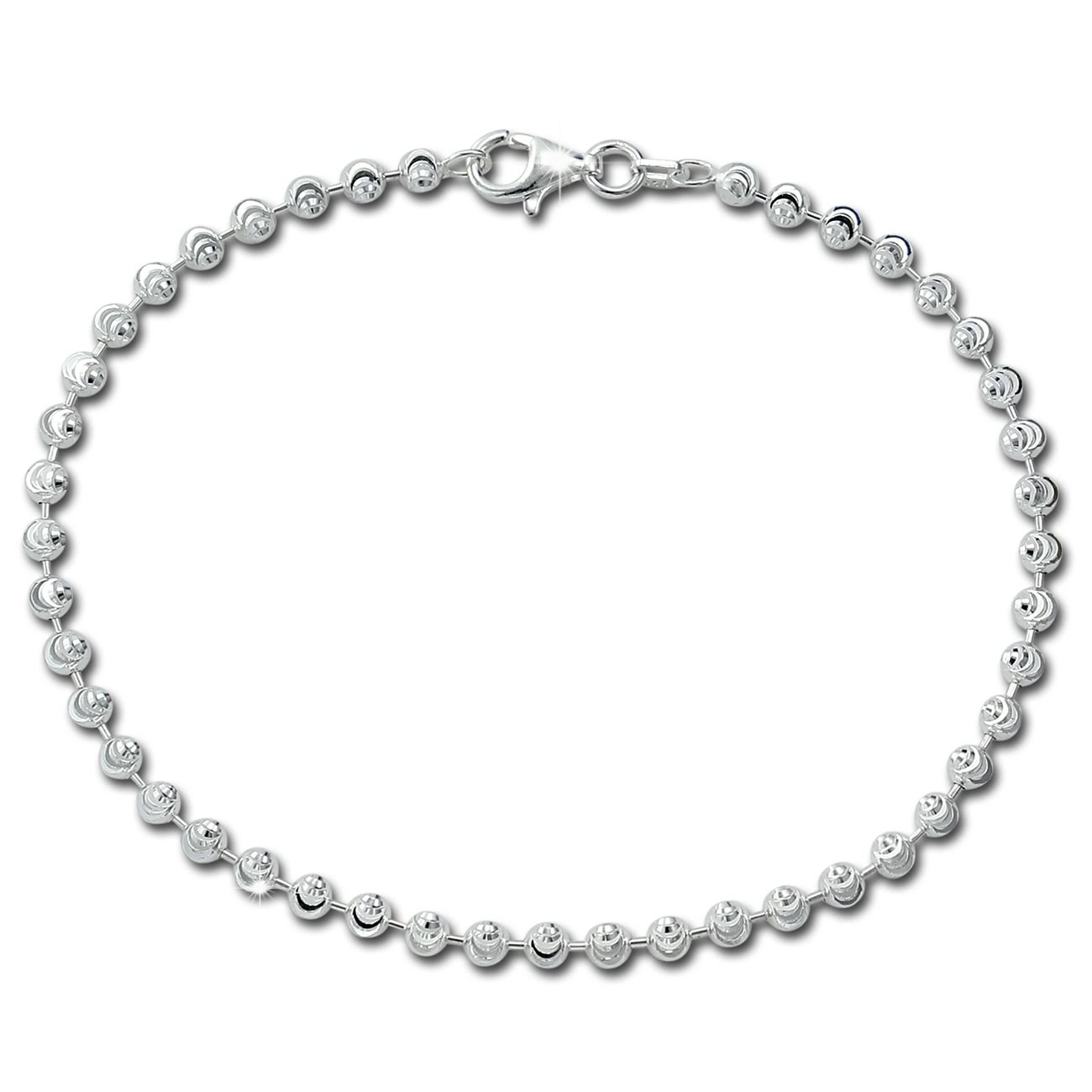 SilberDream Armband -Moon- 925 Silber poliert diamantiert ca. 19cm SDA3029J