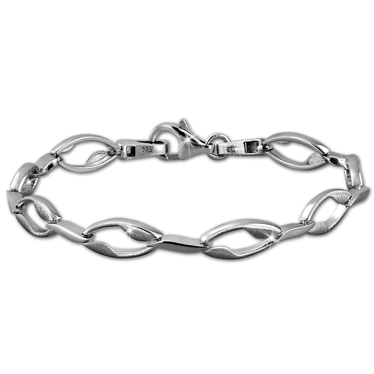 SilberDream Armband Ranke matt/glänzend 925 Sterling Silber 18,8cm Damen SDA465J