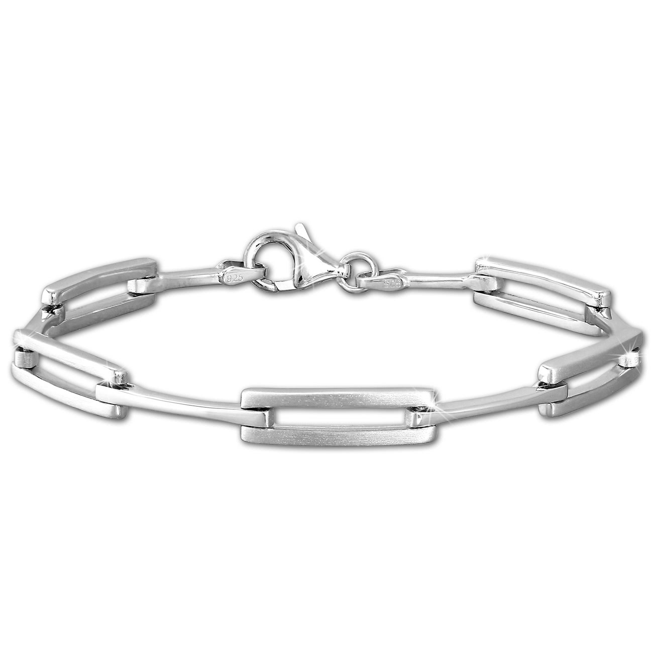 SilberDream Armband matt/glanz 925 Silber 18,8cm Silberarmband SDA473J