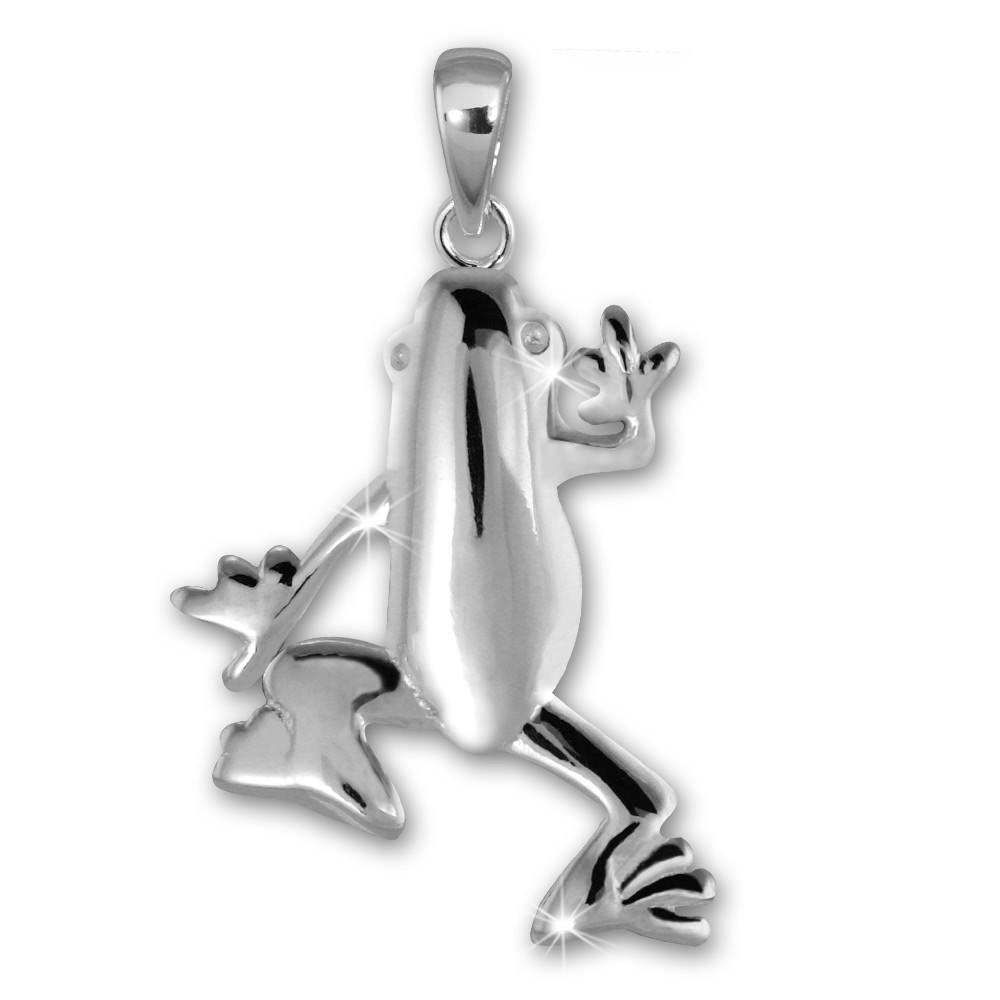 Teenie-Weenie Kettenanhänger Frosch für Kinder 925er Silber SDH419J