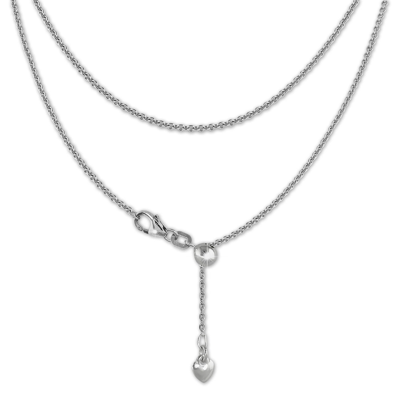 SilberDream Collier Kette Herz 925er Sterling Silber Damen 45cm SDK22645J