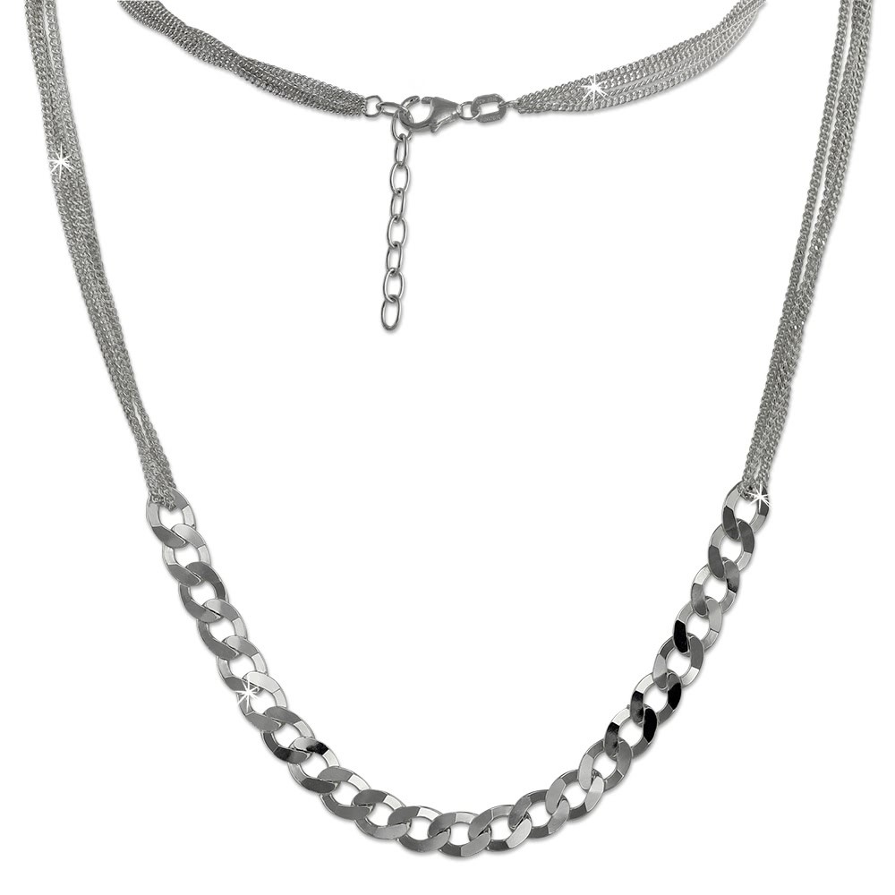 SilberDream Collier Kette Fantasie 925 Sterling Silber Damen 45cm SDK23045J