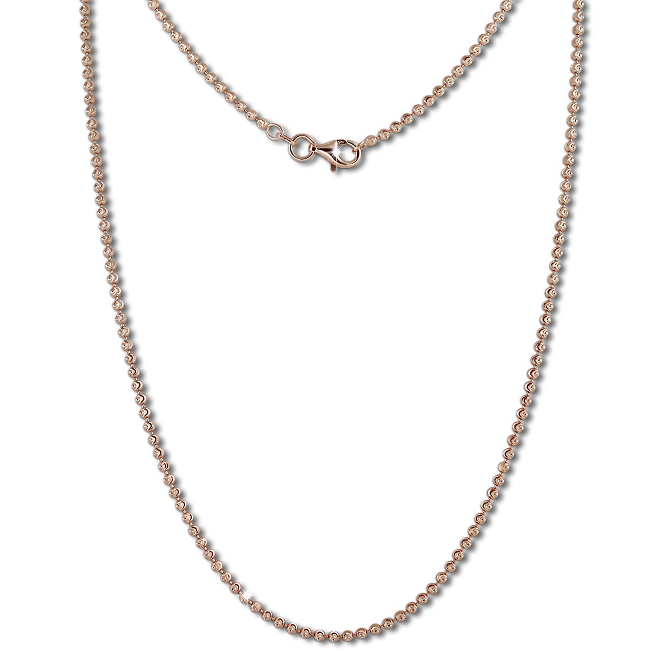 SilberDream Kette Kugel rosevergoldet 925 Silber 45cm Damen Kette SDK28545E
