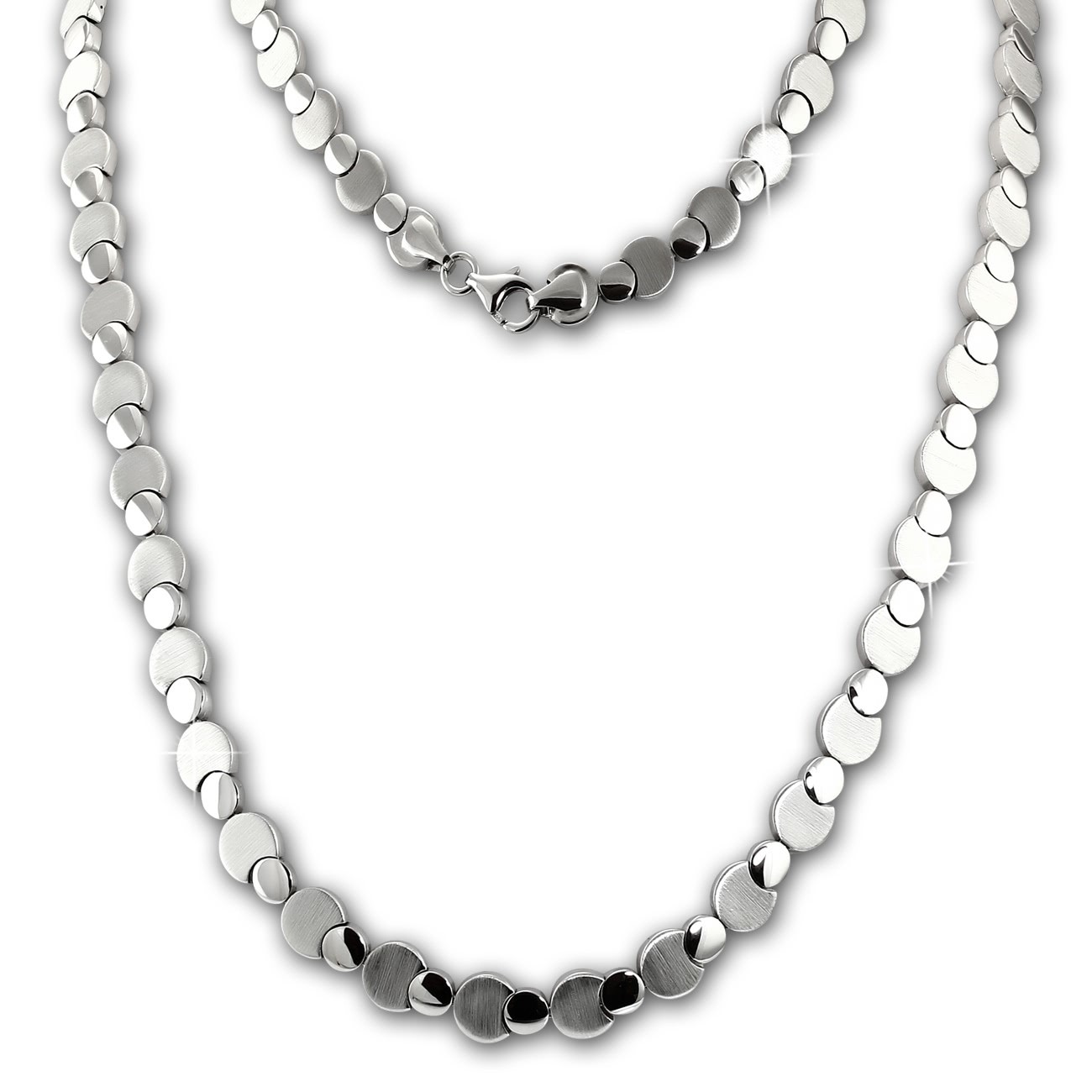 45cm Kette I4Z2 925 standard silver，Silver 50% Damen-Halskette