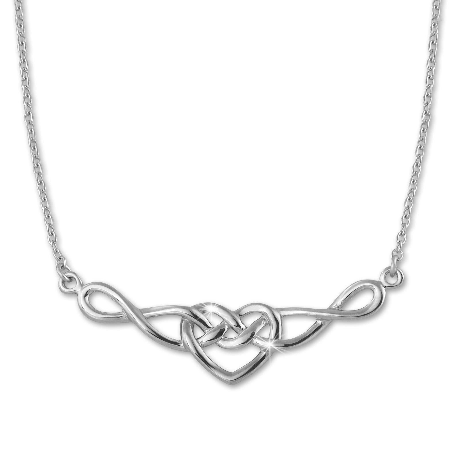 SilberDream Collier Kette Tribal Herz 925 Sterling Silber 45cm SDK50045J