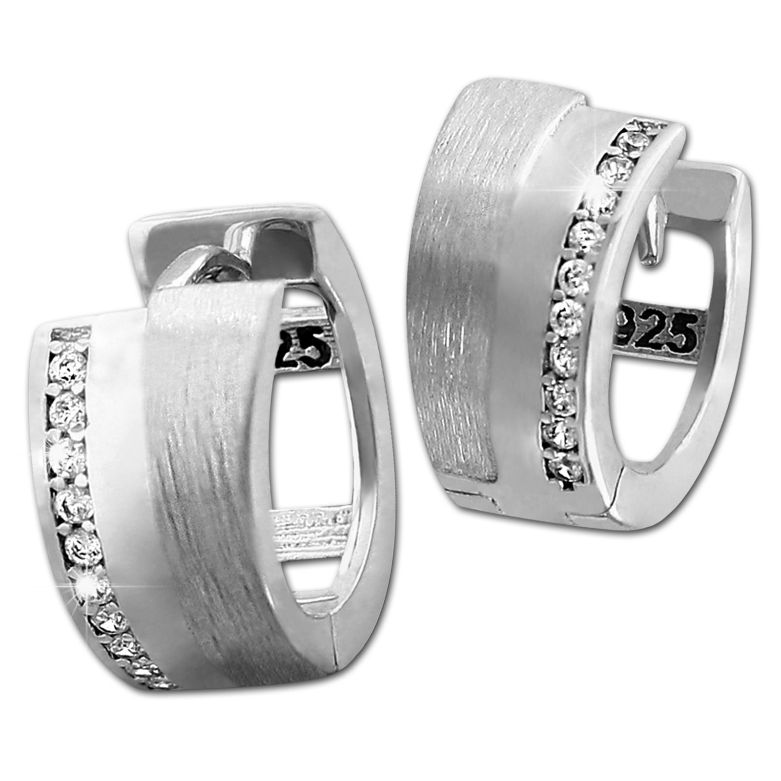 SilberDream Creole Line Zirkonia weiß 925 Sterling Silber Damen SDO4306W