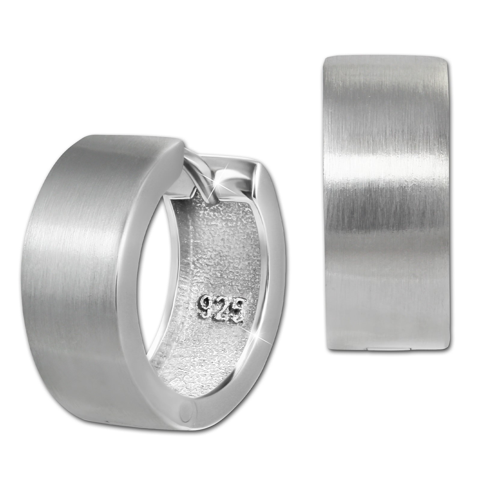 SilberDream Creole Big matt 1,5cm 925er Sterling Silber Damen Ohrringe SDO4422M