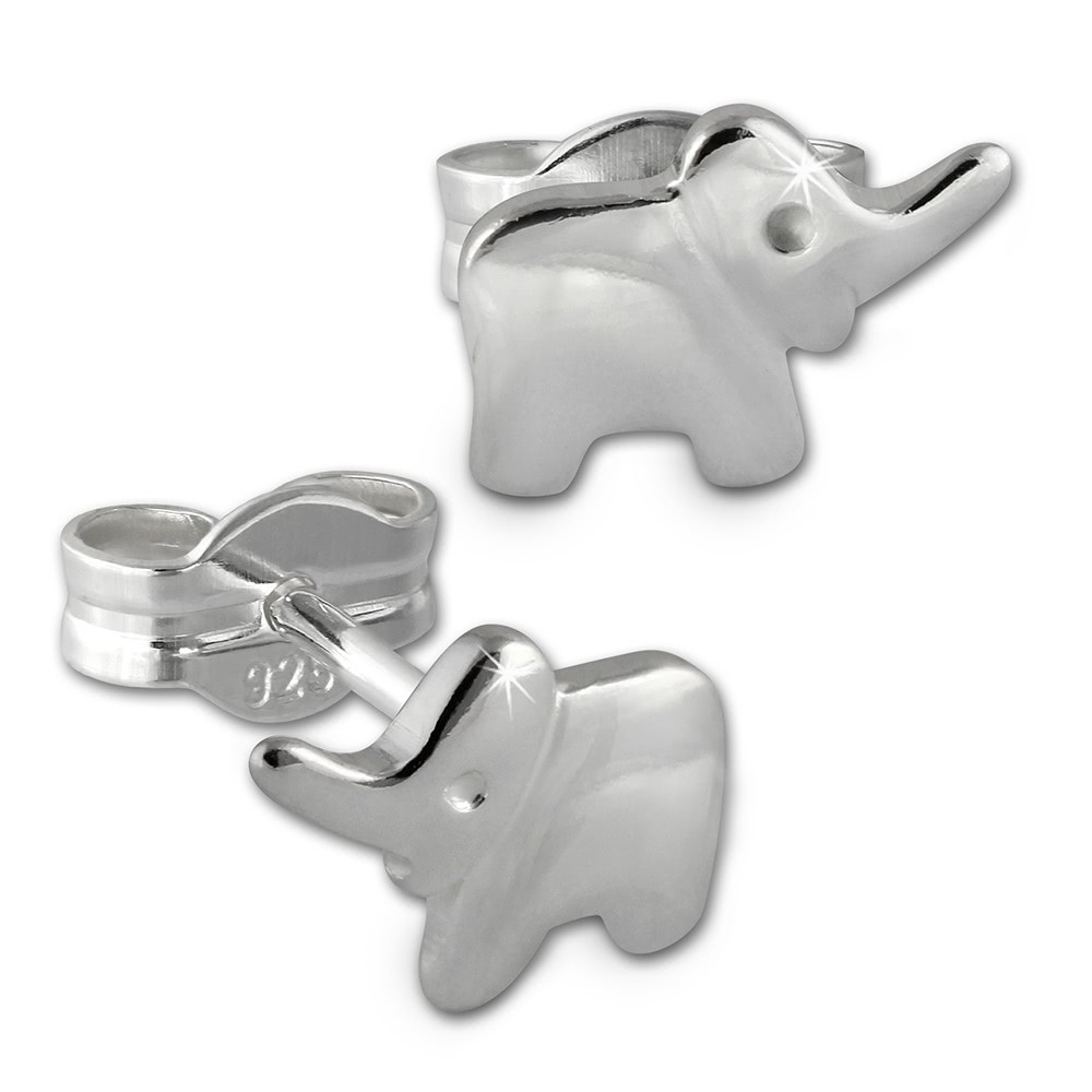 Kinder Ohrring Elefant 925er Sterling Silber Kinderschmuck TW SDO591J