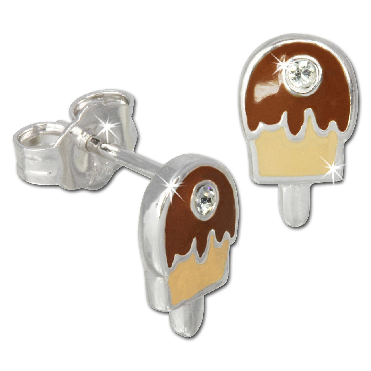 Kinder Ohrring Eis am Stiel Silber Ohrstecker Kinderschmuck TW SDO600N