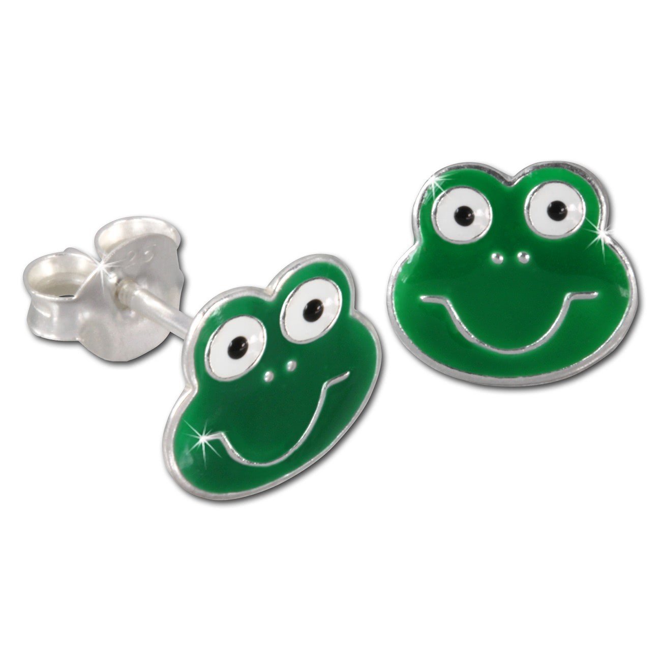 Kinder Ohrring Frosch grün Silber Ohrstecker Kinderschmuck TW SDO8111G