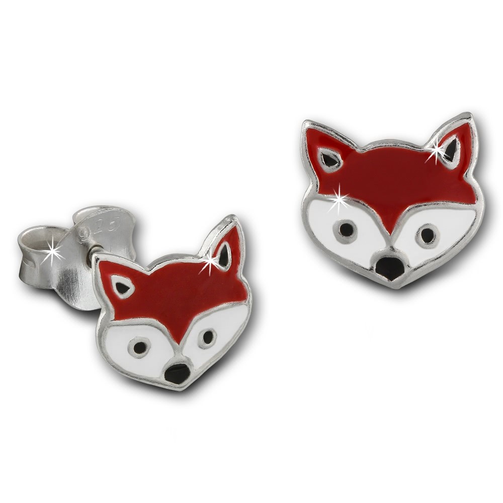 Kinder Ohrring Fuchs Kopf Ohrstecker 925 Kinderschmuck TW SDO8146R