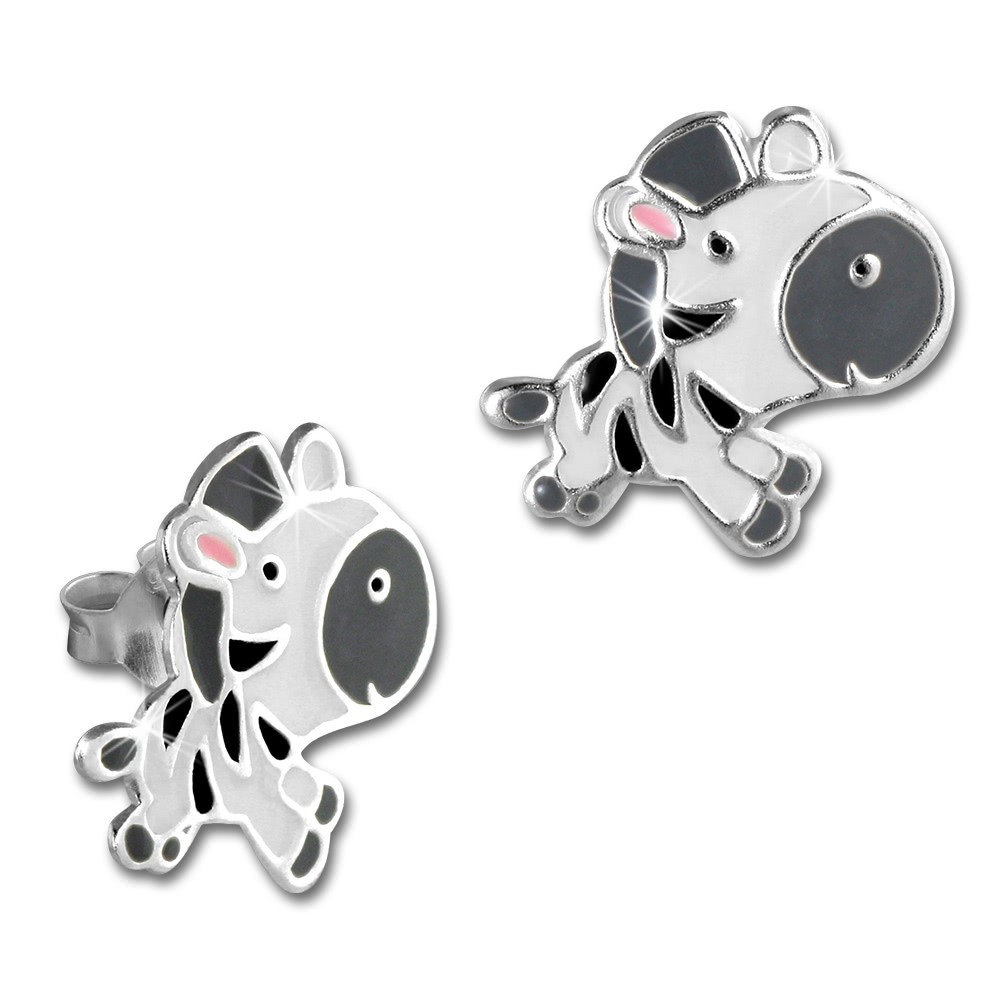 Kinder Ohrring Zebra Ohrstecker 925er Silber Kinderschmuck TW SDO8158W