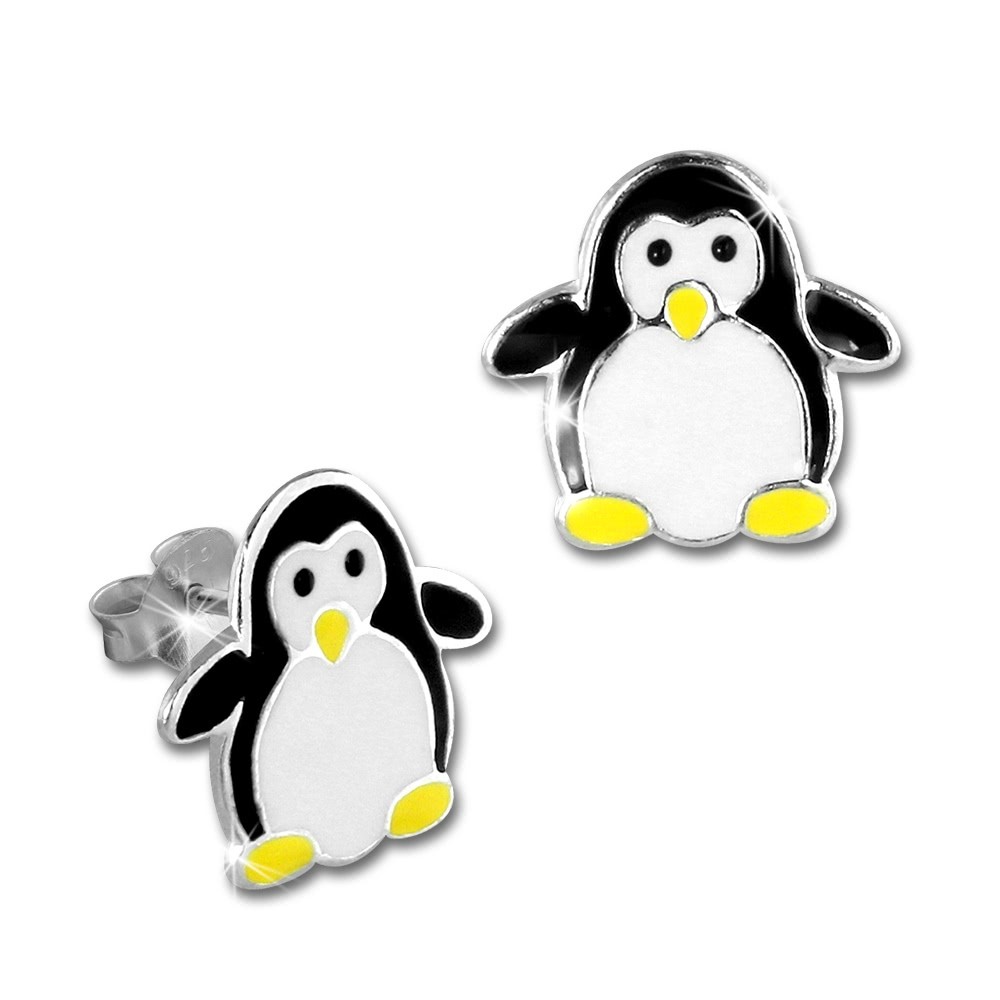 Kinder Ohrring Pinguin Ohrstecker 925er Silber Kinderschmuck TW SDO8159W