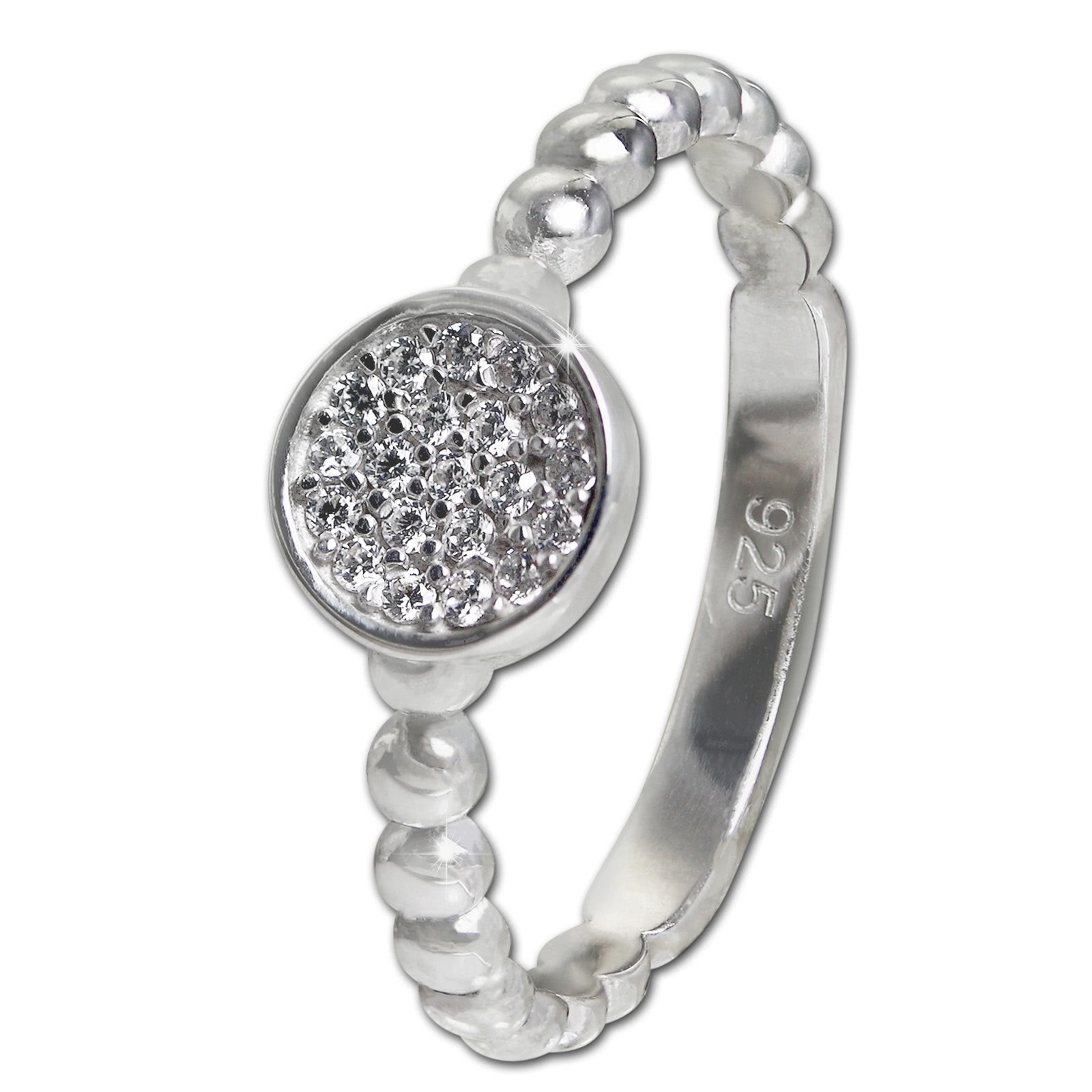 SilberDream Ring Zirkonia-Kreis weiß Gr.60 925er Silber SDR408W60
