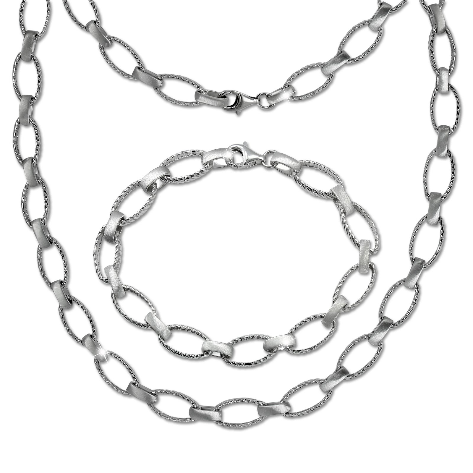 SilberDream Schmuck Set Style Collier & Armband Damen 925 Silber SDS4803M