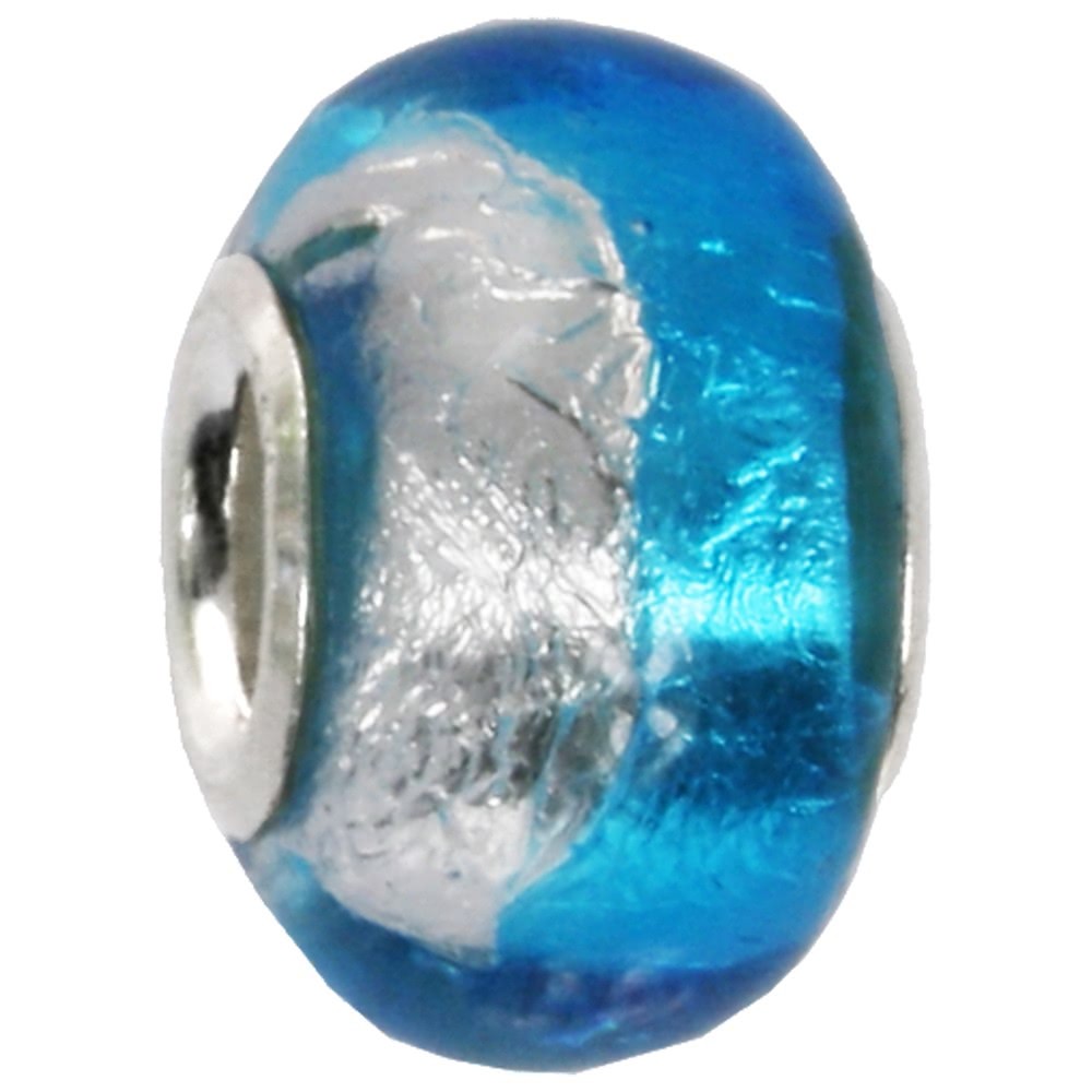 IMPPAC Glas 925 Bead Spacer Blau European Beads SMB8096