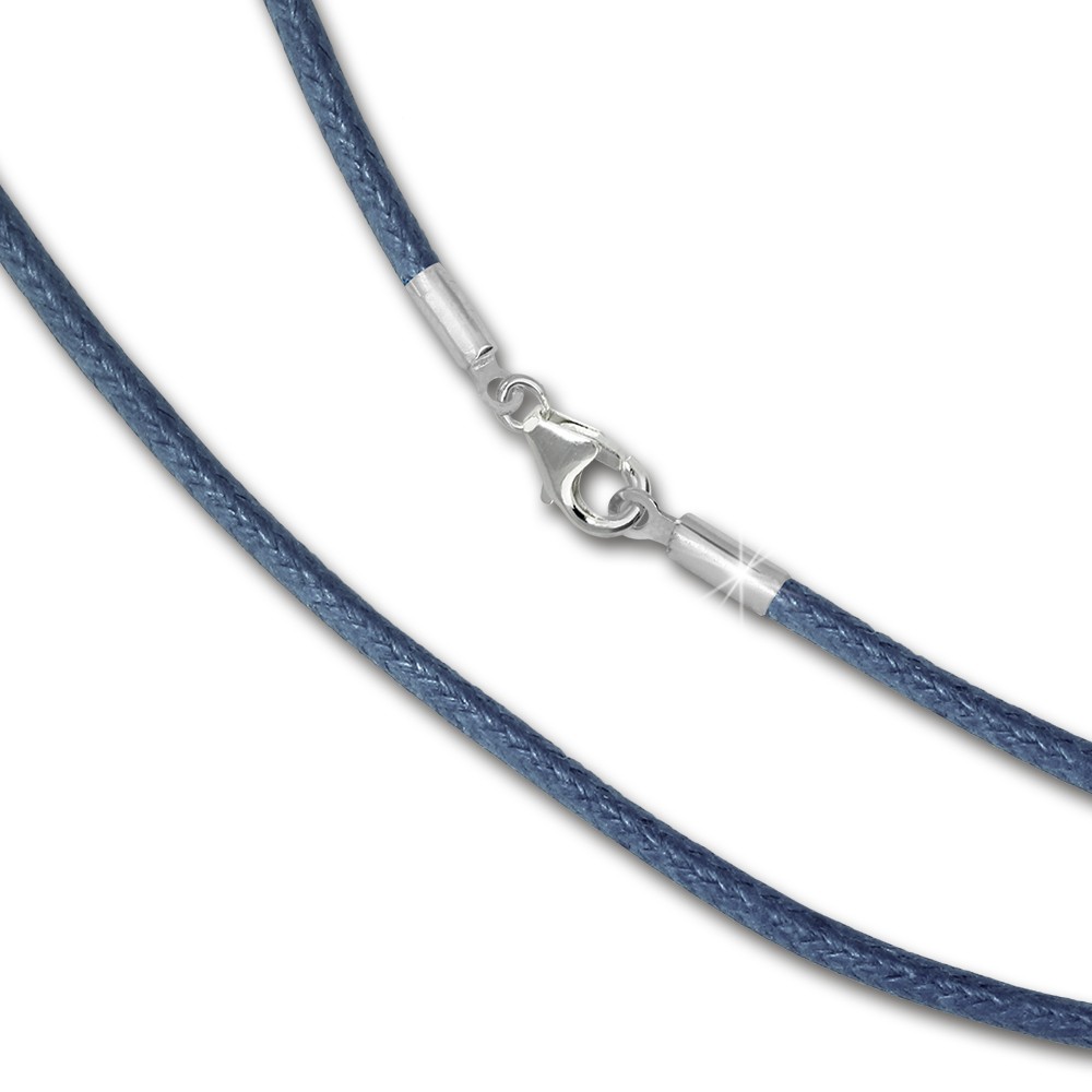 IMPPAC Textil Armband 925 graublau für European Beads SML8619