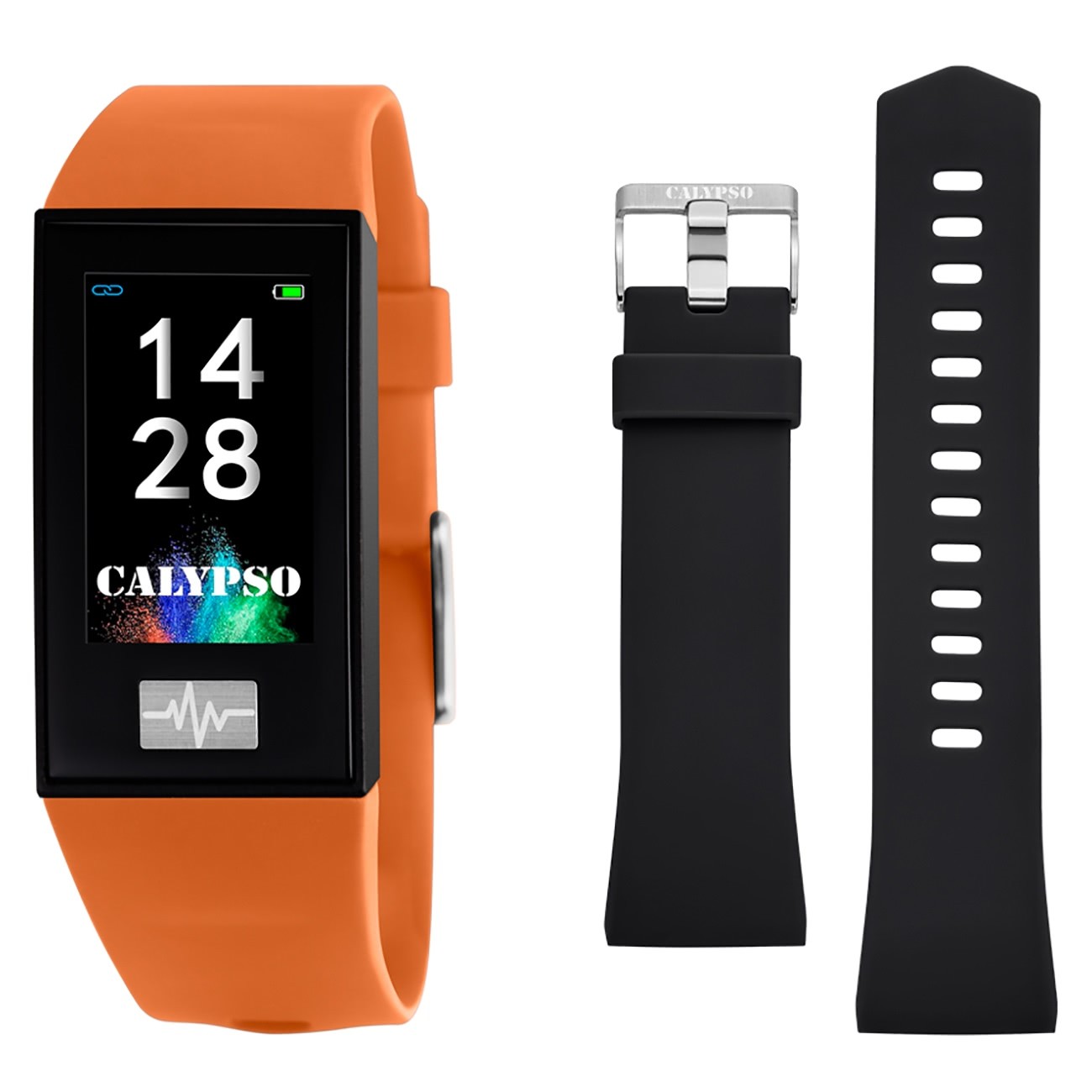 Calypso Fitness Tracker Smartime K8500-3 Smartwatch orange, schwarz TCK8500-3