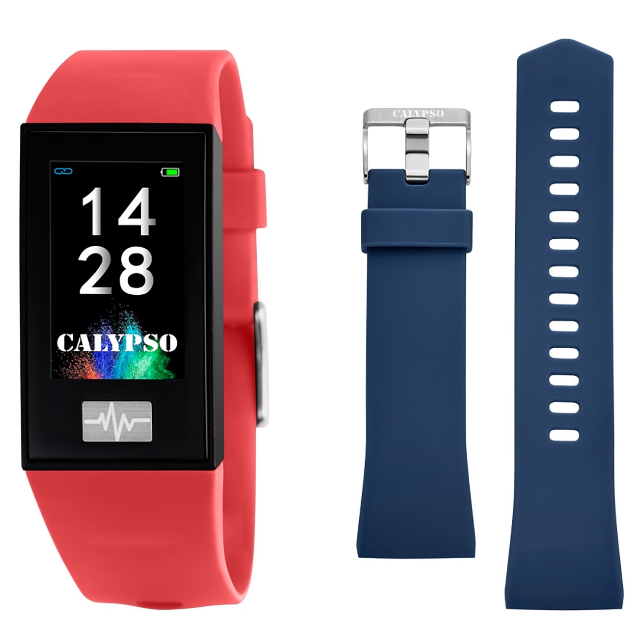 Calypso Fitness Tracker Smartime K8500-4 Smartwatch rot, blau TCK8500-4