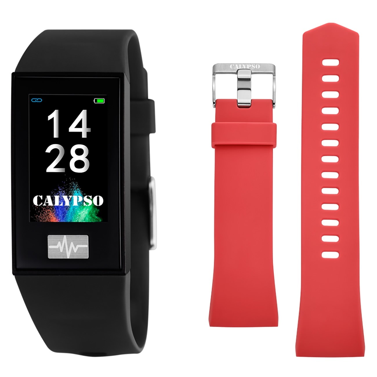 Calypso Fitness Tracker Smartime K8500-6 Smartwatch schwarz, rot TCK8500-6