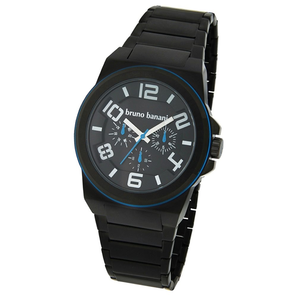 Bruno Banani Herren Uhr schwarz-blau Zelos Uhren Kollektion UBR21125