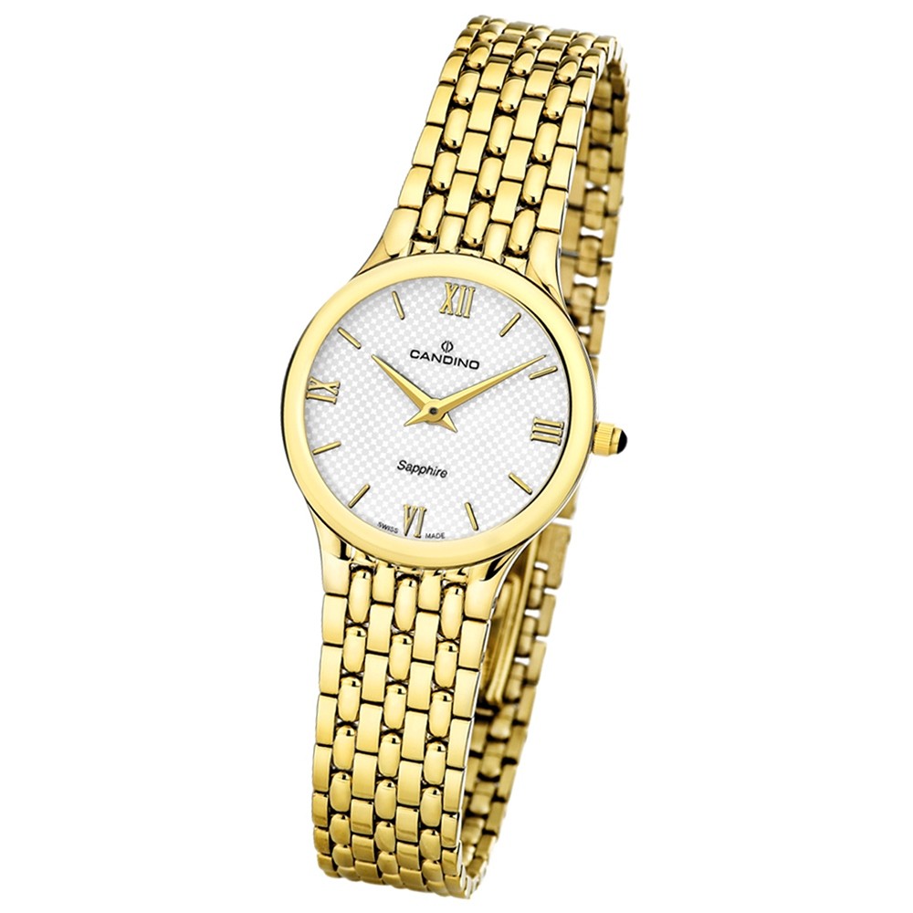 Candino Damen-Armbanduhr Timeless analog Quarz Edelstahl Gelbgold PVD UC4365/2