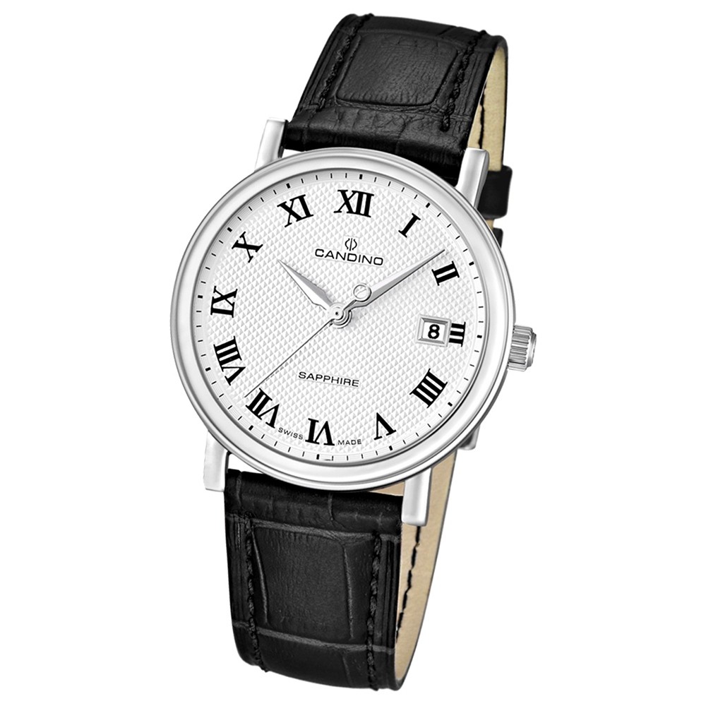 CANDINO Herrenuhr Swiss Made Quarz Classic schwarz Saphirglas UC4487/4