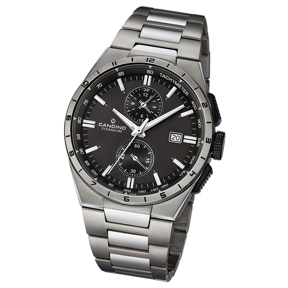 Candino Herren-Armbanduhr Elegance Sport analog Quarz Titan silbergrau UC4603/3