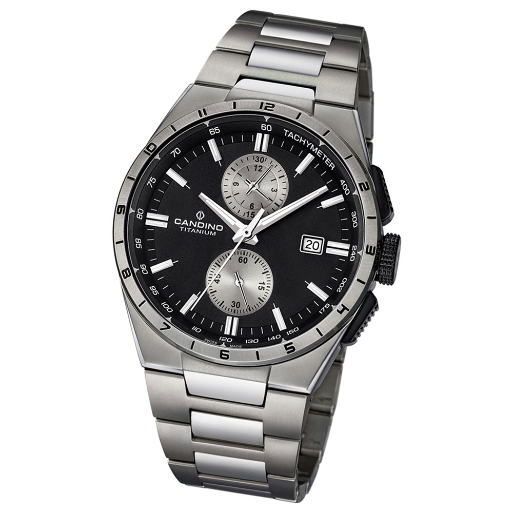 Candino Herren-Armbanduhr Elegance Sport analog Quarz Titan silbergrau UC4603/4