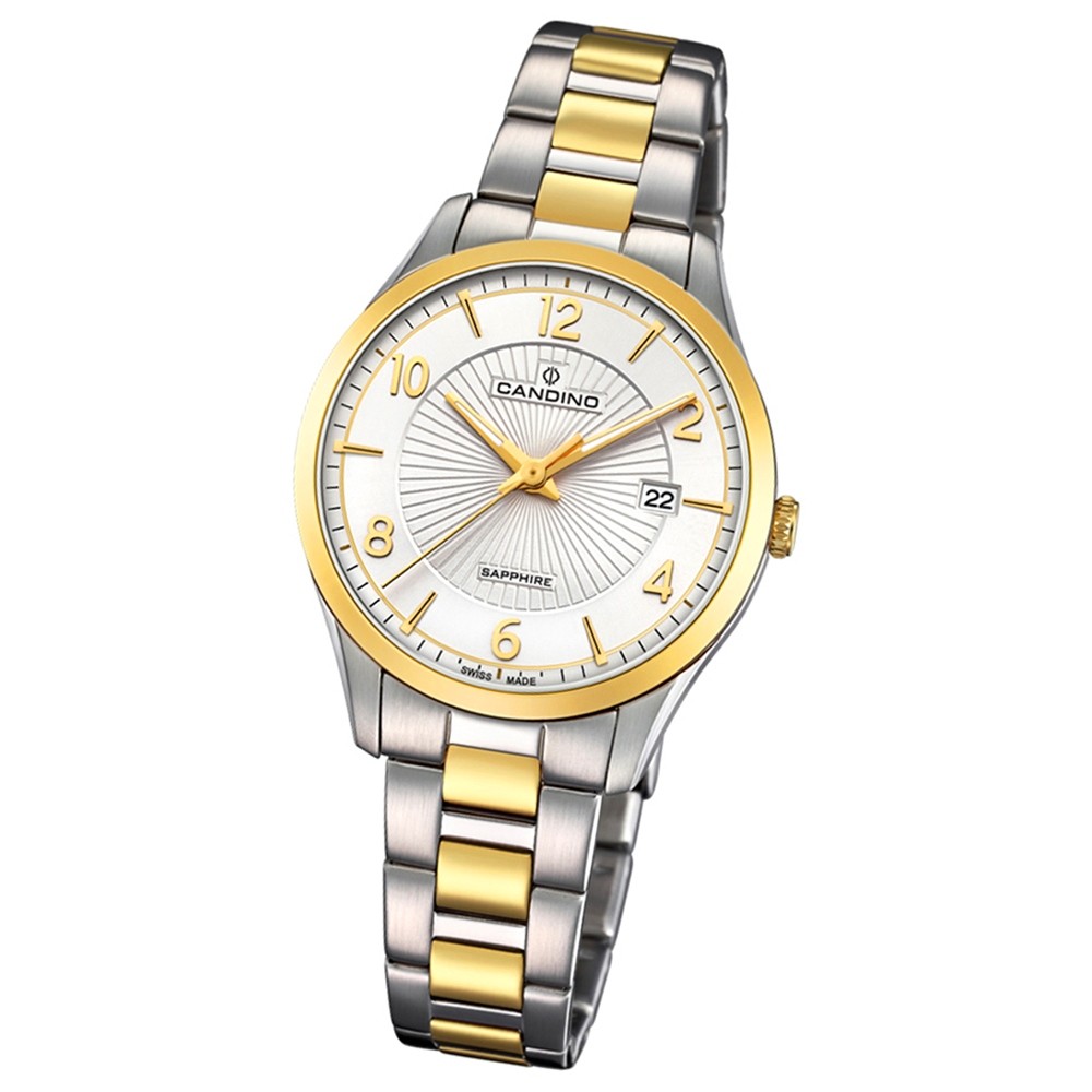 Candino Damen-Armbanduhr Edelstahl silber gold C4632/1 Quarz Klassisch UC4632/1