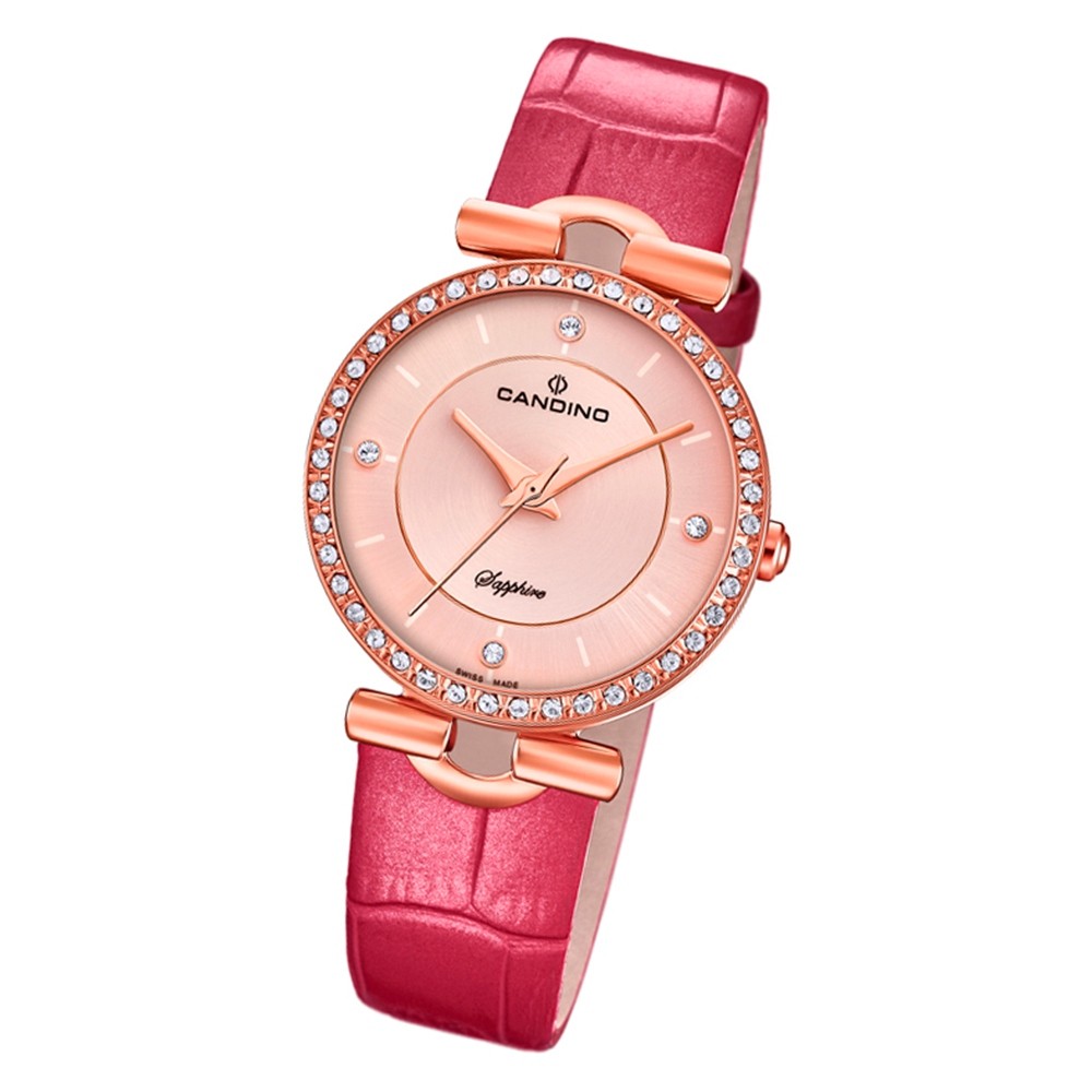 Candino Damen Armband-Uhr Lady Elegance C4674/1 Quarzuhr Leder pink UC4674/1