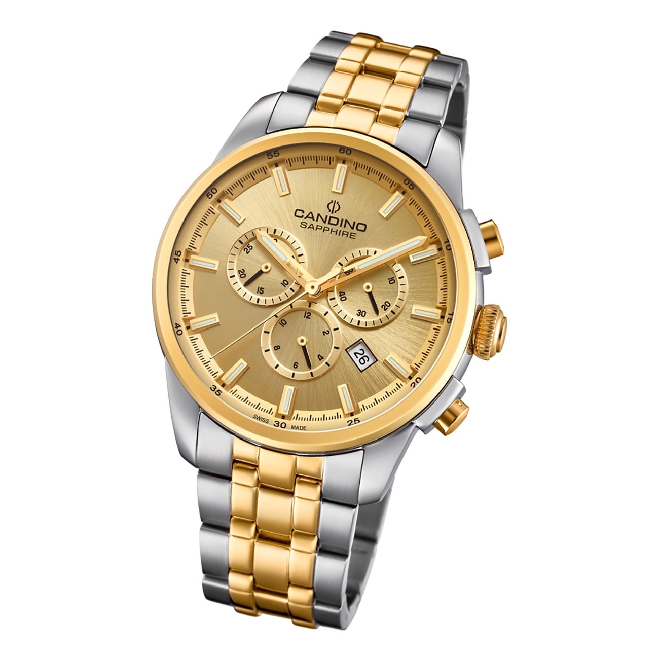 Candino Herrenuhr Sport C4699/2 Armbanduhr Edelstahl silber gold UC4699/2