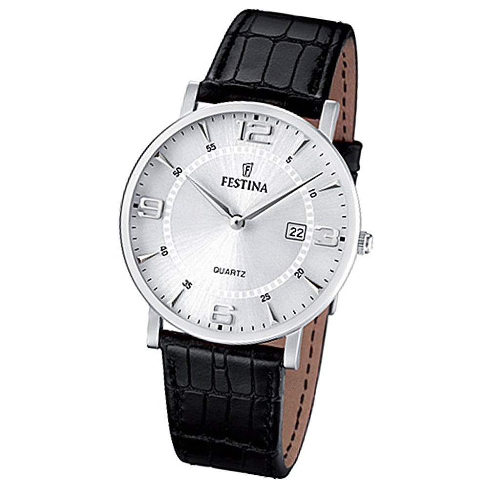 FESTINA Herren-Armbanduhr analog Quarz Leder Klassik Uhr UF16476/3