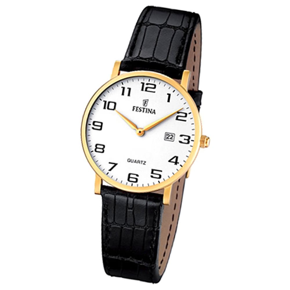 FESTINA Damen-Armbanduhr analog Quarz Leder Klassik Uhr UF16479/1