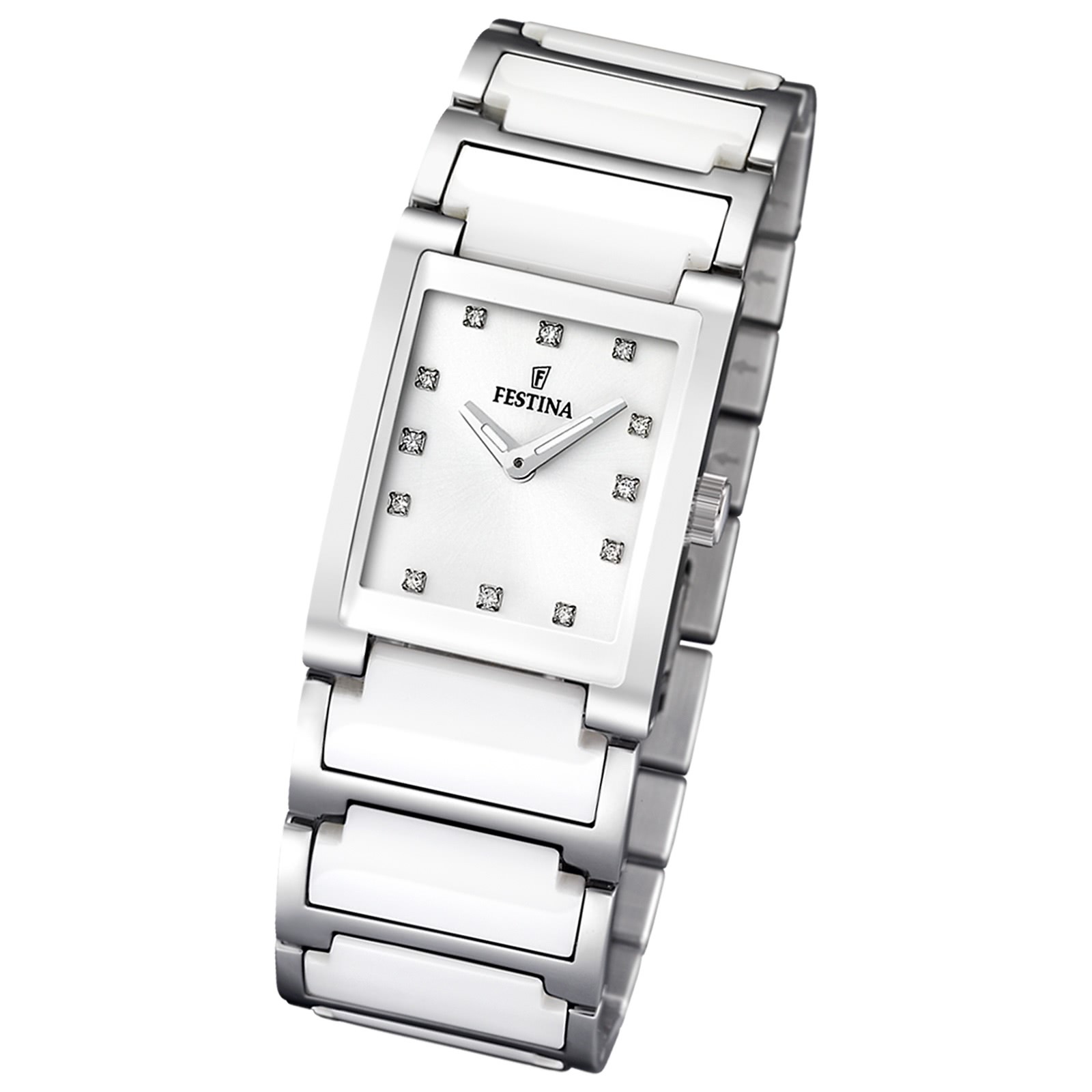 FESTINA Damen-Armbanduhr analog Quarz Edelstahl/Keramik UF16536/3