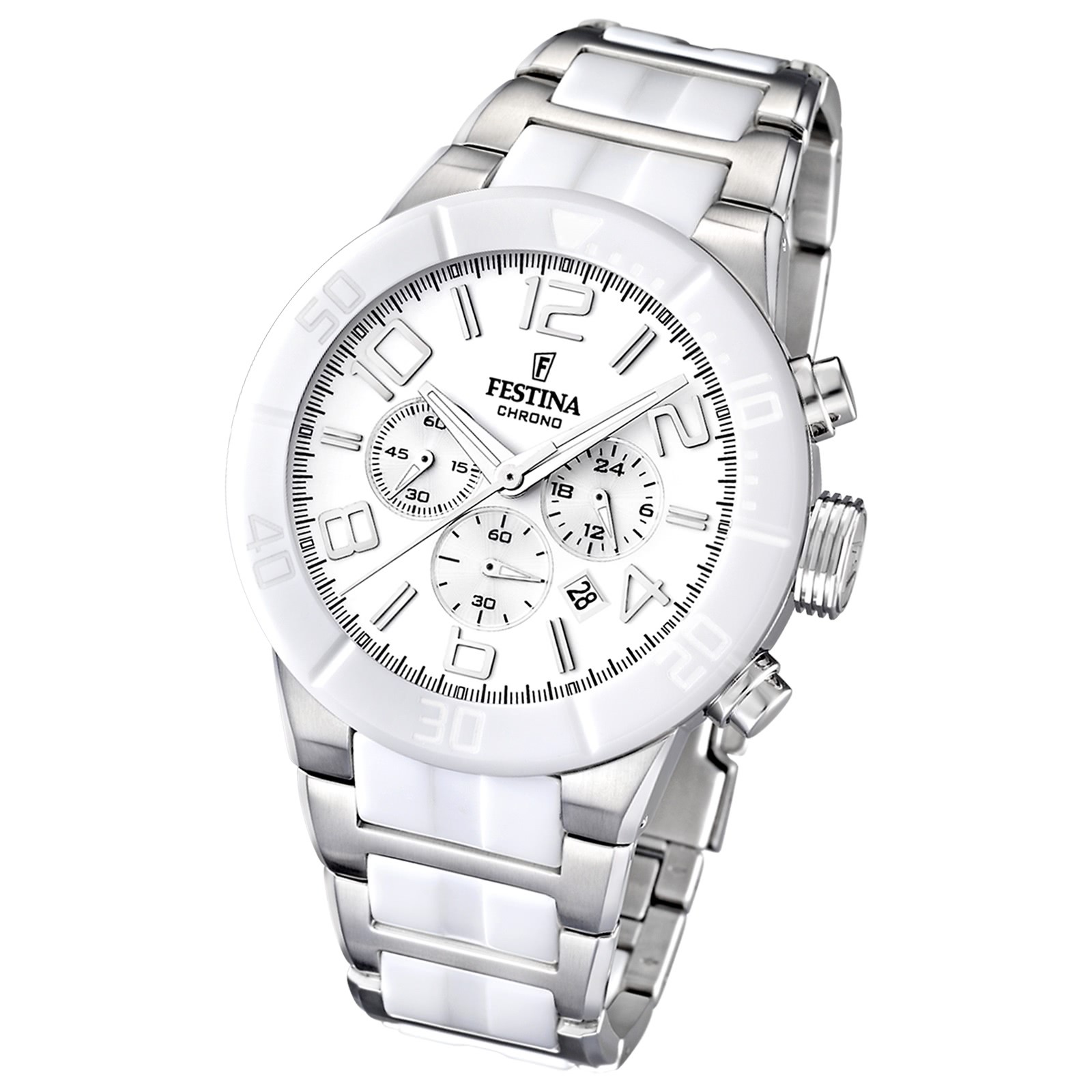 FESTINA Herren-Armbanduhr analog Quarz Edelstahl/Keramik Chronograph UF16576/1