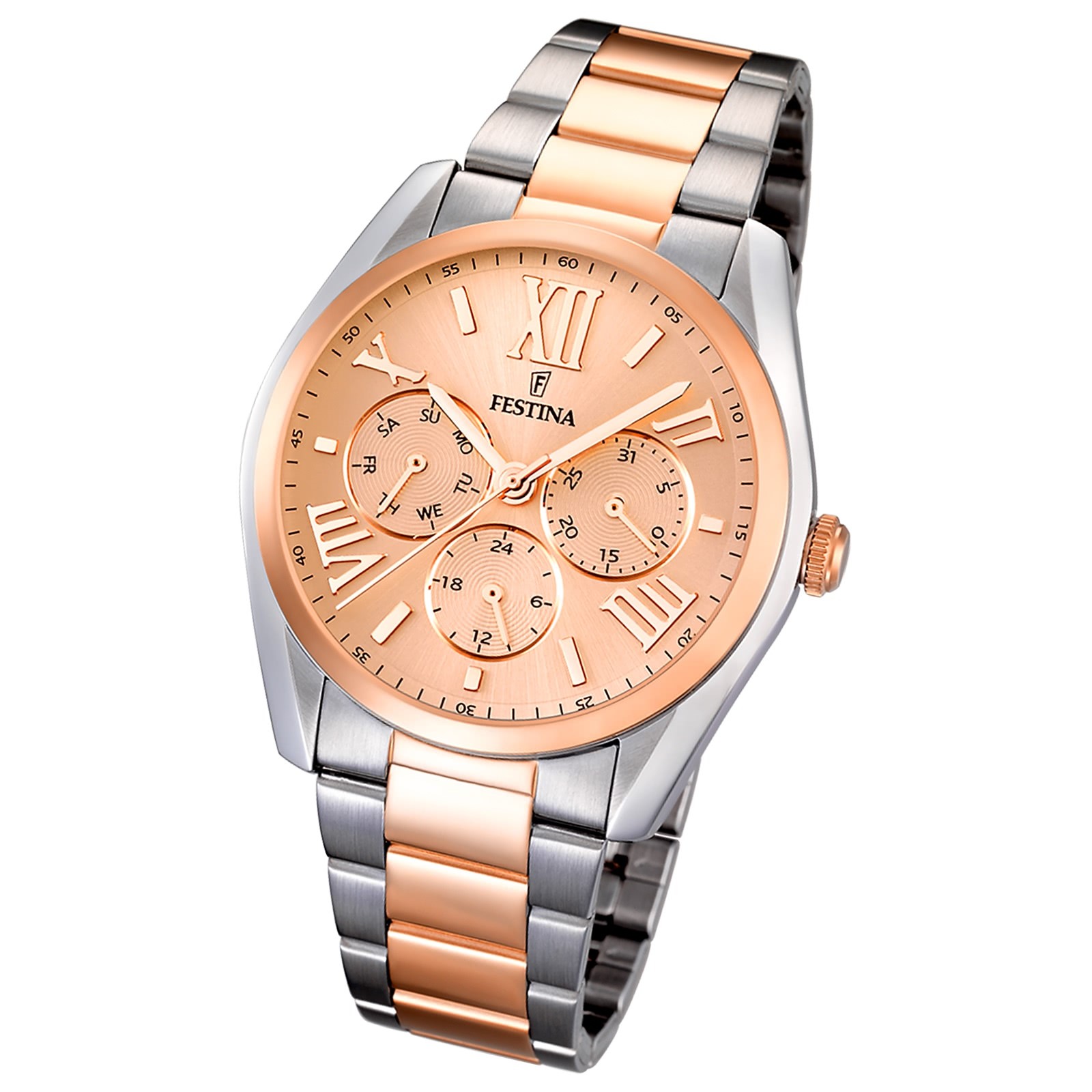 FESTINA Multifunktionsuhr Damen Klassik rosegold Trend Uhren UF16751/4