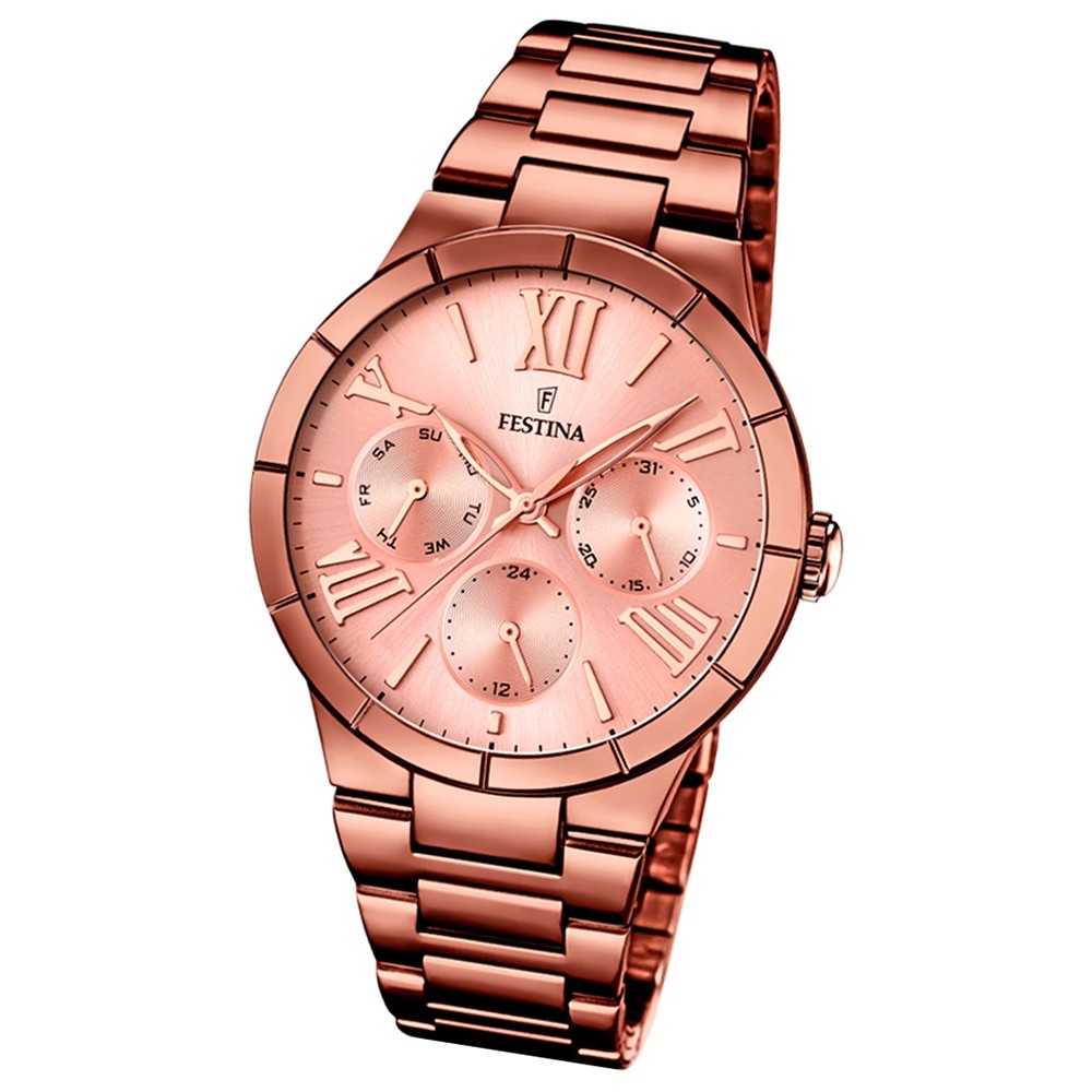 FESTINA Damen-Armbanduhr Mademoiselle analog Edelstahl PVD Bronze UF16798/1