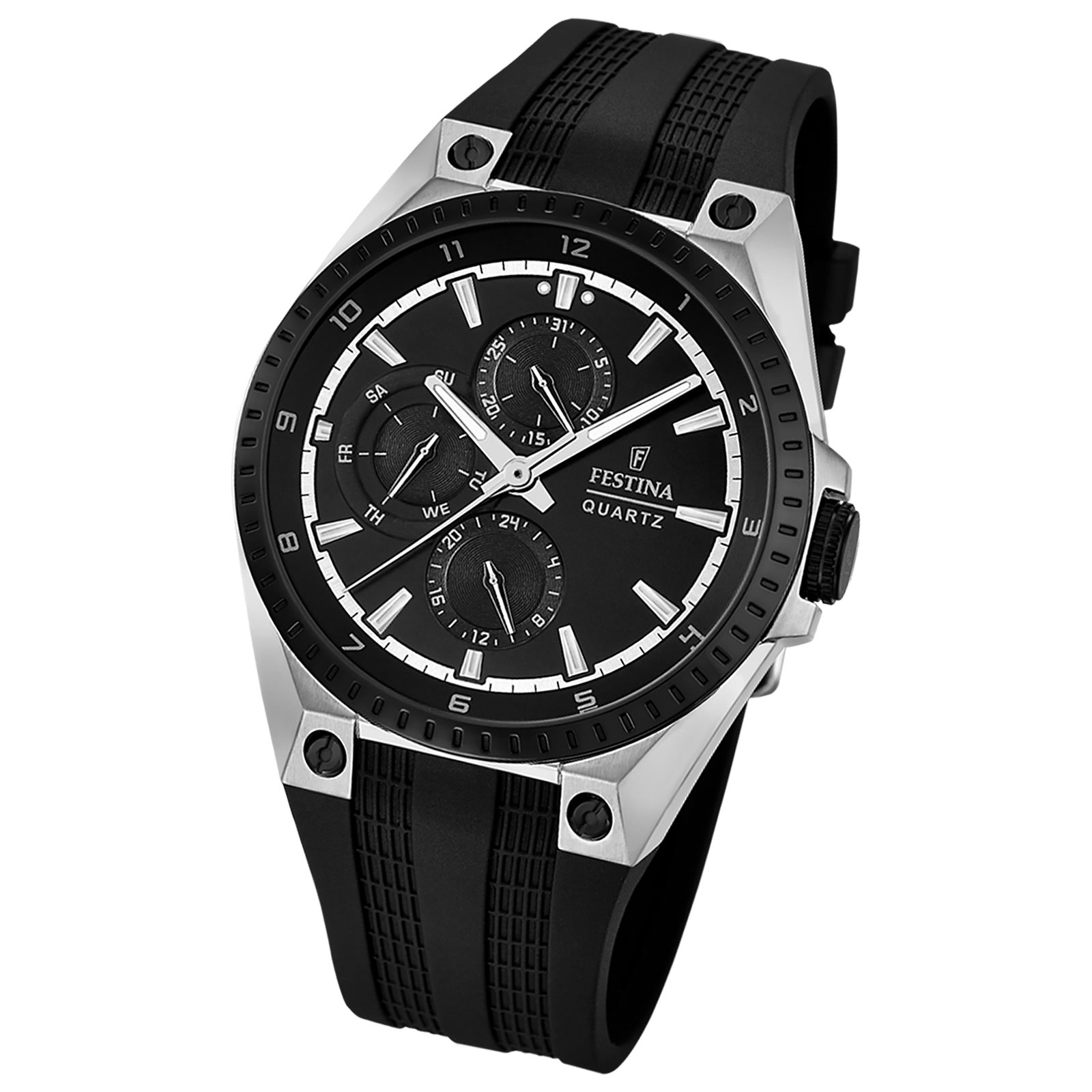 FESTINA Herren-Armbanduhr Sport Multifunktion Analog Quarz PU schwarz UF16834/1