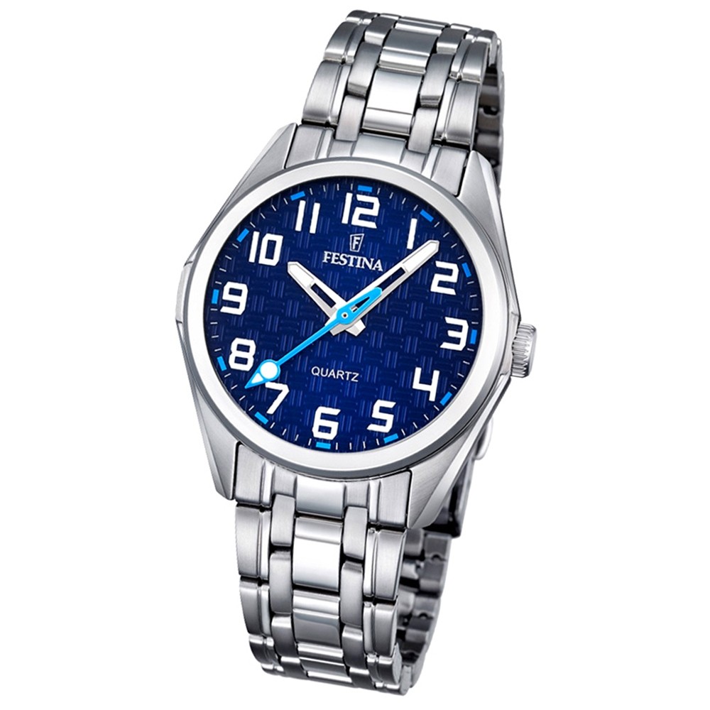 Festina Kinder Jugend-Uhr Junior analog Quarz Edelstahl blau UF16903/2