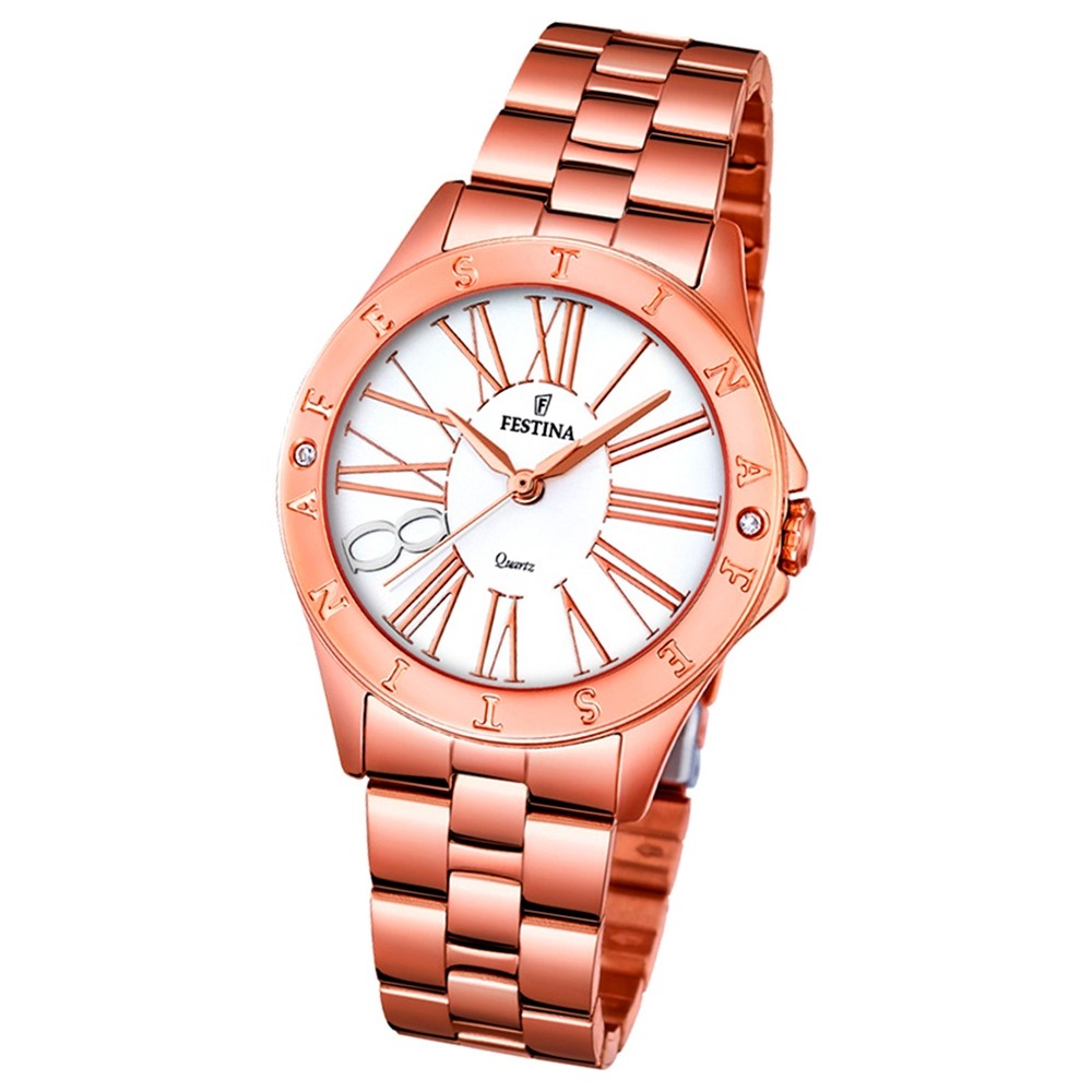 Festina Damen-Uhr rosegold Journees dAchats analog Quarz Edelstahl UF16926/1